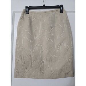 Lafayette New York 148 Silk Blend Skirt Ivory 6P‎